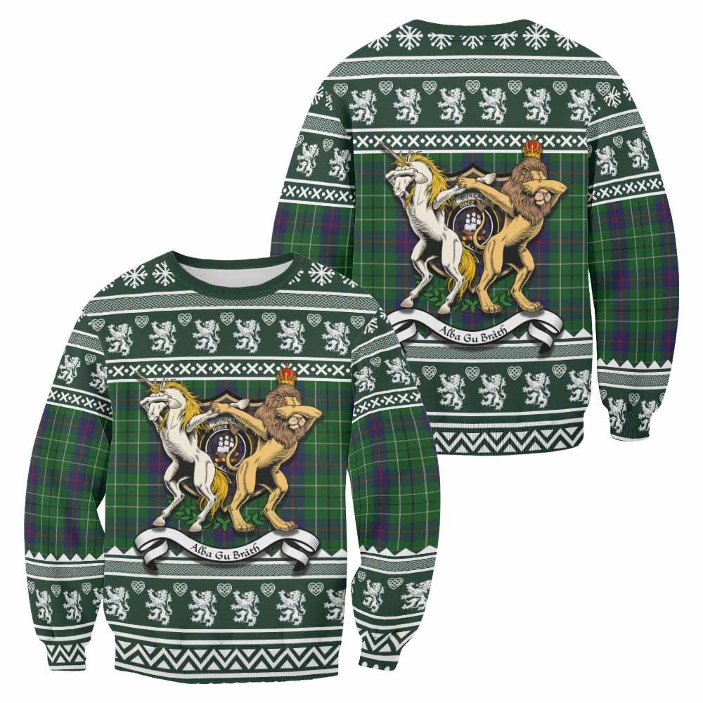 Duncan Clan Tartan Crest Christmas Sweatshirt Coat of Arms Funny Style - Tartan Vibes Clothing