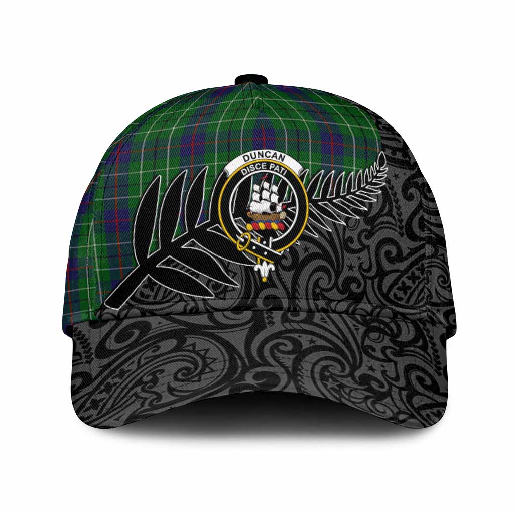 Duncan Crest Tartan Classic Cap with New Zealand Silver Fern Half Style