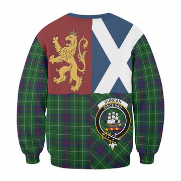 Duncan Crest Tartan Sweatshirt with Lion Rampant Saltire Style