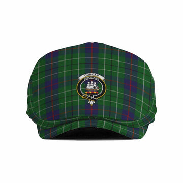 Duncan Family Crest Tartan Jeff Cap, Tartan Flat Cap