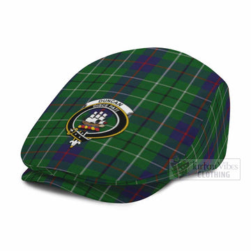 Duncan Family Crest Tartan Jeff Cap, Tartan Flat Cap