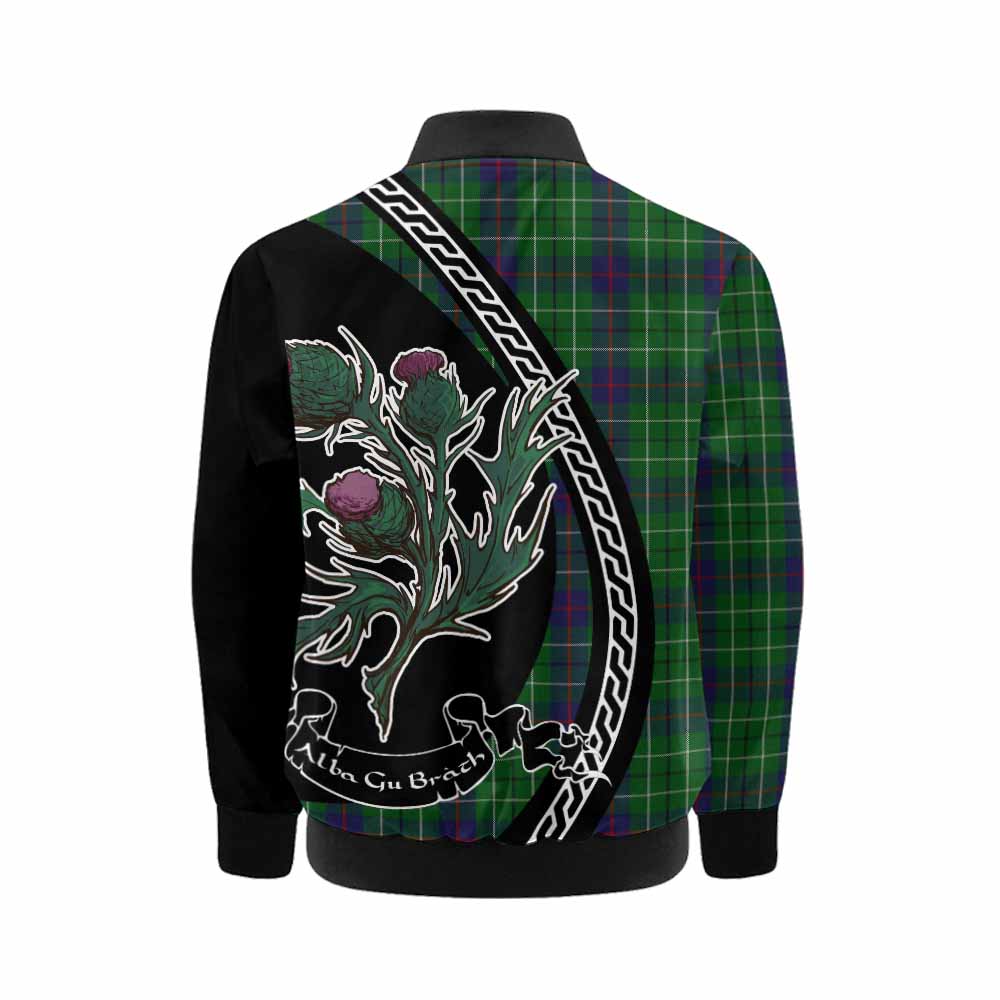Duncan Family Crest Tartan Kid Bomber Jacket Alba Thistle Inspired - Tartan Vibes Clothing