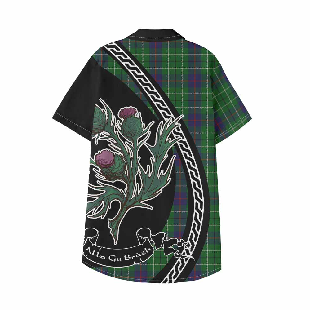 Duncan Family Crest Tartan Kid Hawaiian Shirt Alba Thistle Inspired - Tartan Vibes Clothing