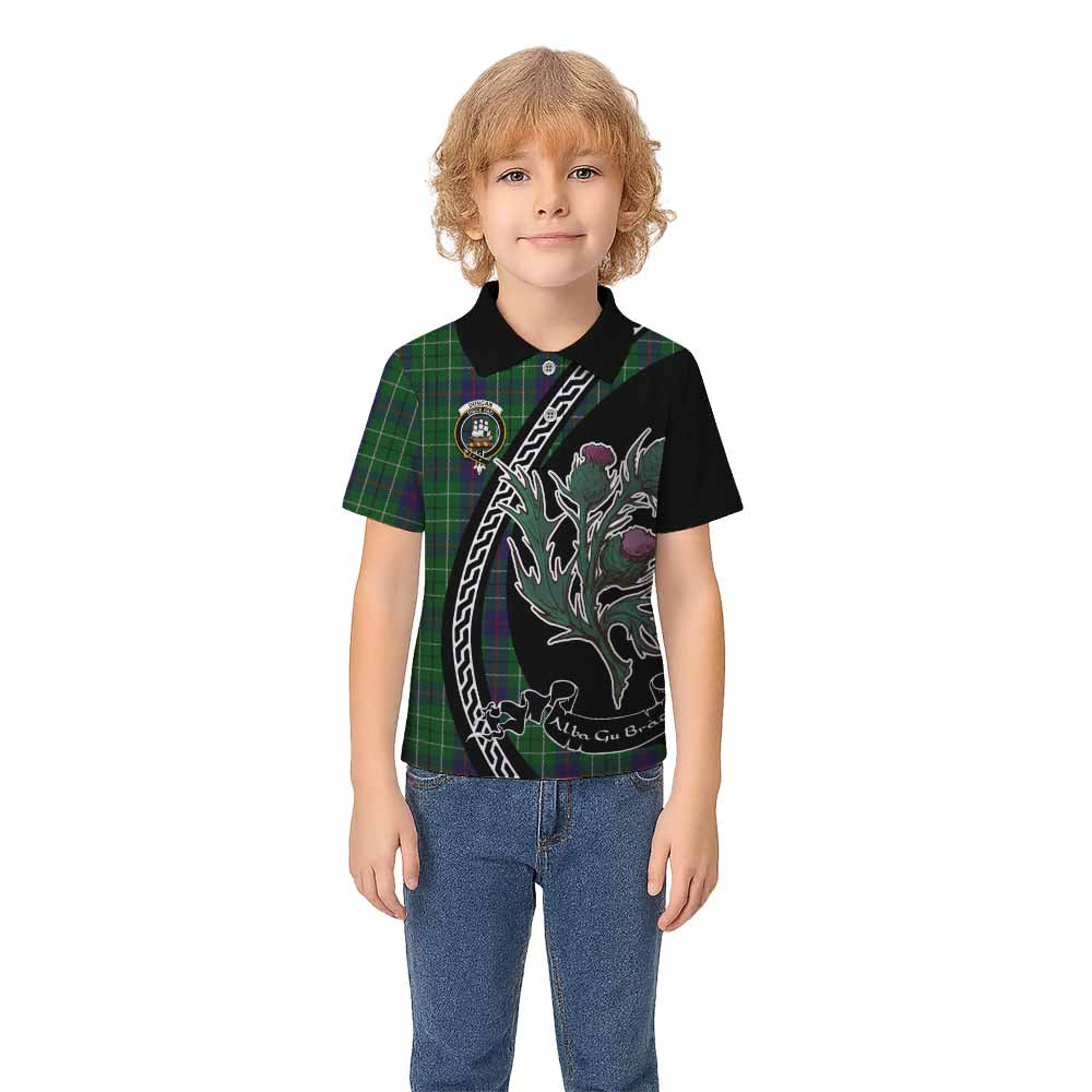 Duncan Family Crest Tartan Kid Polo Shirt Alba Thistle Inspired - Tartan Vibes Clothing