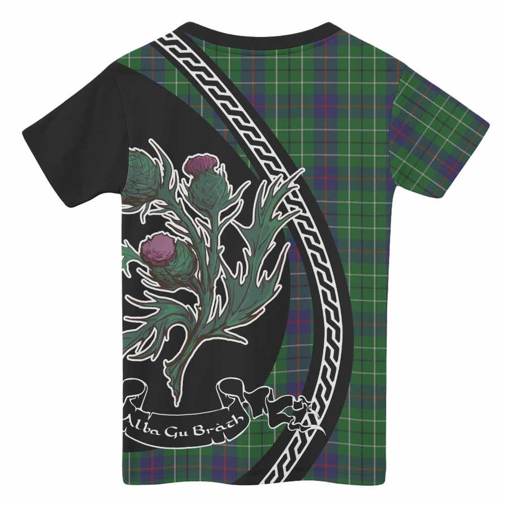 Duncan Family Crest Tartan Kid T-shirt Alba Thistle Inspired - Tartan Vibes Clothing