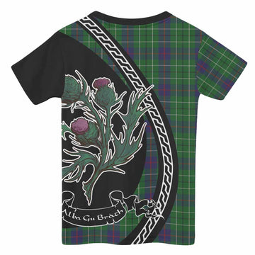 Duncan Family Crest Tartan Kid T-shirt Alba Thistle Inspired
