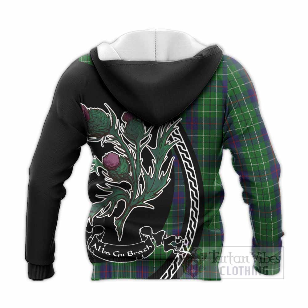 Duncan Family Crest Tartan Knitted Hoodie Alba Thistle Inspired - Tartan Vibes Clothing