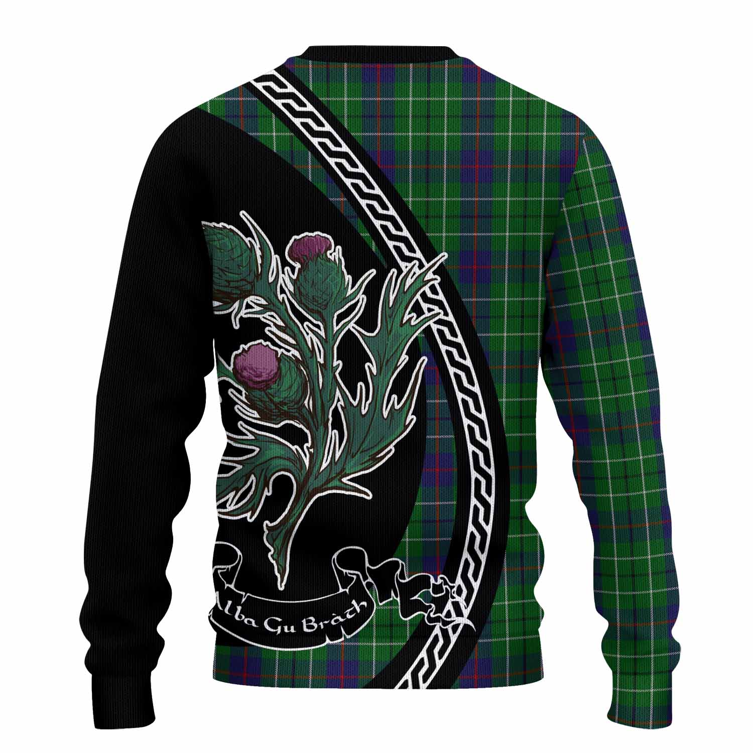 Duncan Family Crest Tartan Knitted Sweater Alba Thistle Inspired - Tartan Vibes Clothing