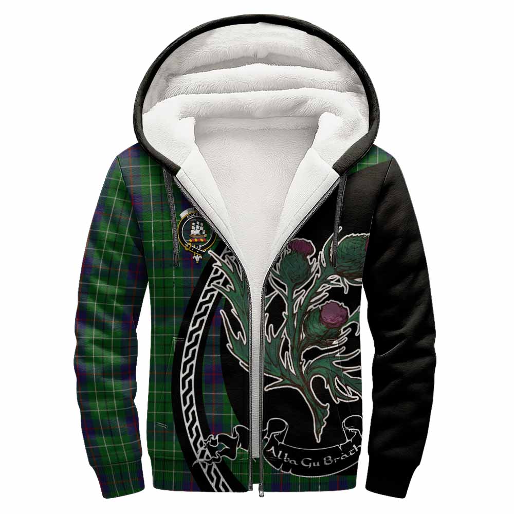 Duncan Family Crest Tartan Sherpa Hoodie Alba Thistle Inspired - Tartan Vibes Clothing