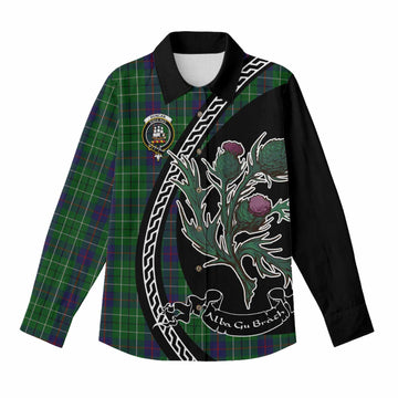 Duncan Family Crest Tartan Women Casual Shirt Alba Thistle Inspired - Tartan Vibes Clothing