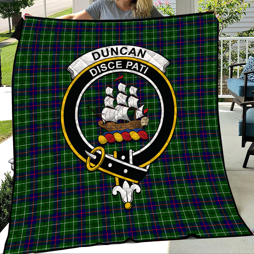 duncan-modern-tartan-quilt-with-family-crest