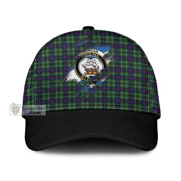 Duncan Modern Tartan Classic Cap with Family Crest In Me Style