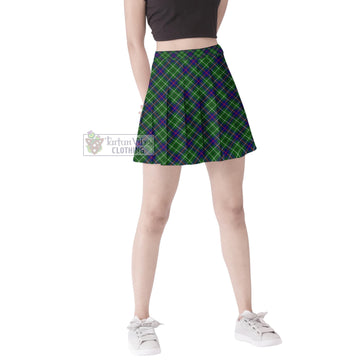 Duncan Modern Tartan Women's Plated Mini Skirt