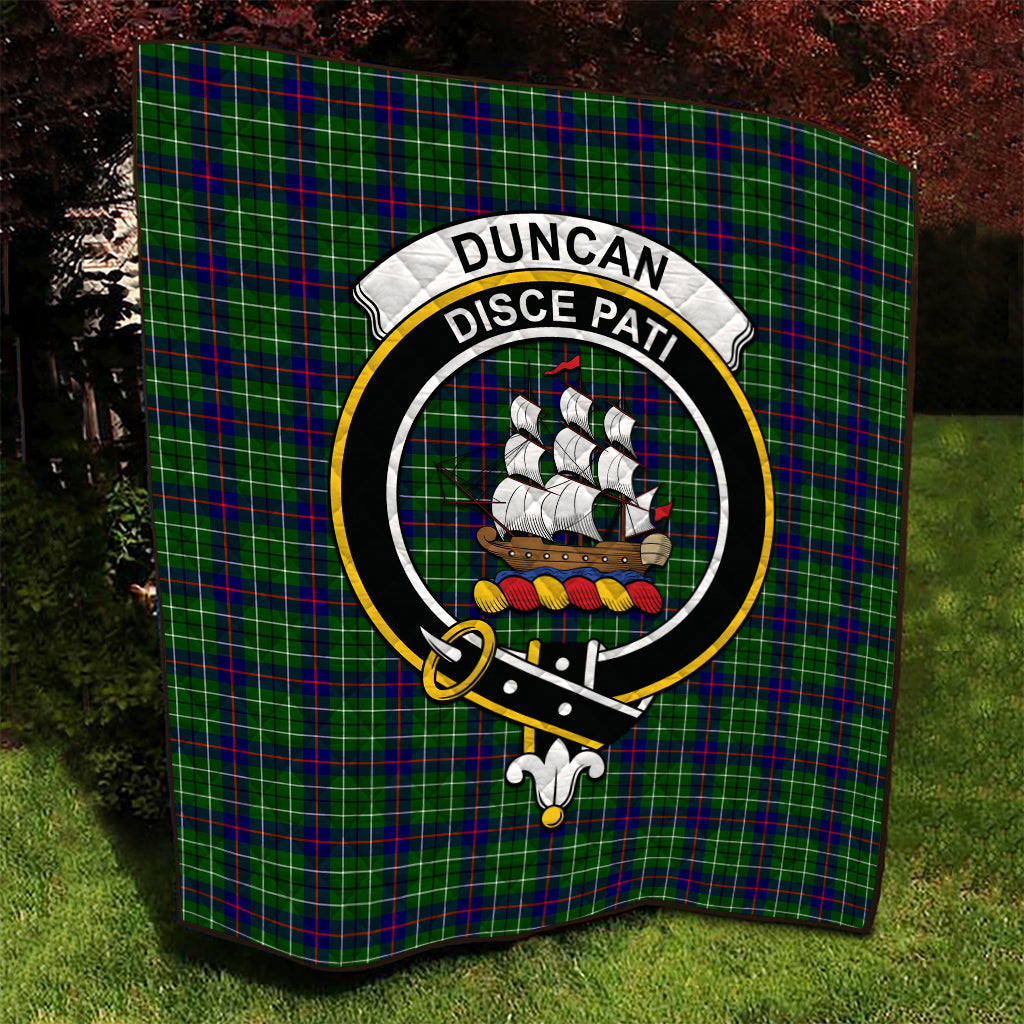 duncan-modern-tartan-quilt-with-family-crest