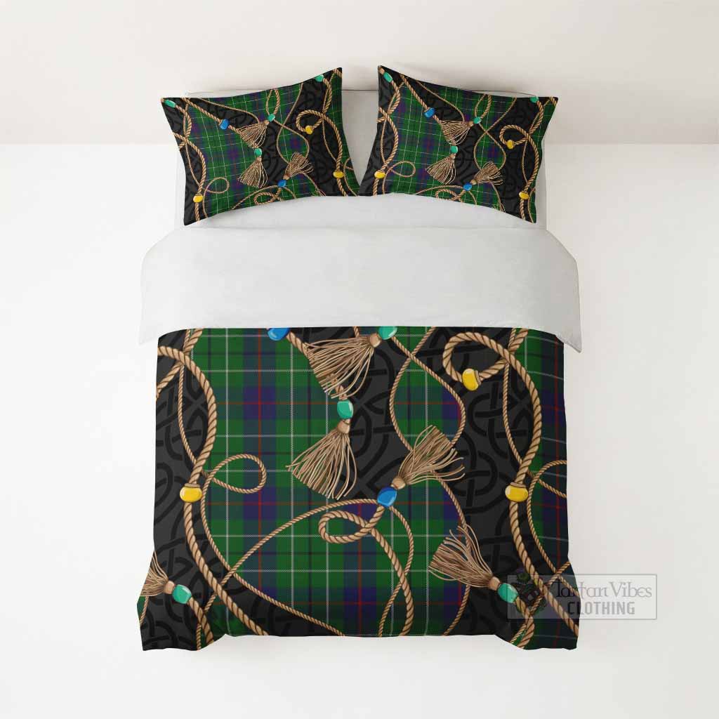 Duncan Scottish Tartan Twisted Ropes Stylized Bedding Set - Tartan Vibes Clothing