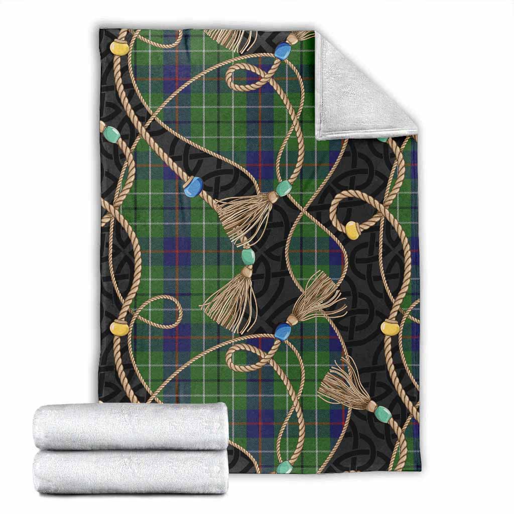 Duncan Scottish Tartan Twisted Ropes Stylized Blanket X-Large 59 x 79 inches 150 x 200 cm - Tartan Vibes Clothing