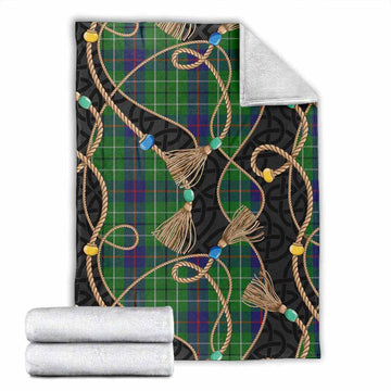 Duncan Scottish Tartan Twisted Ropes Stylized Blanket
