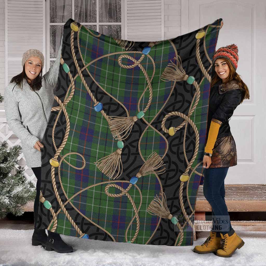 Duncan Scottish Tartan Twisted Ropes Stylized Blanket - Tartan Vibes Clothing