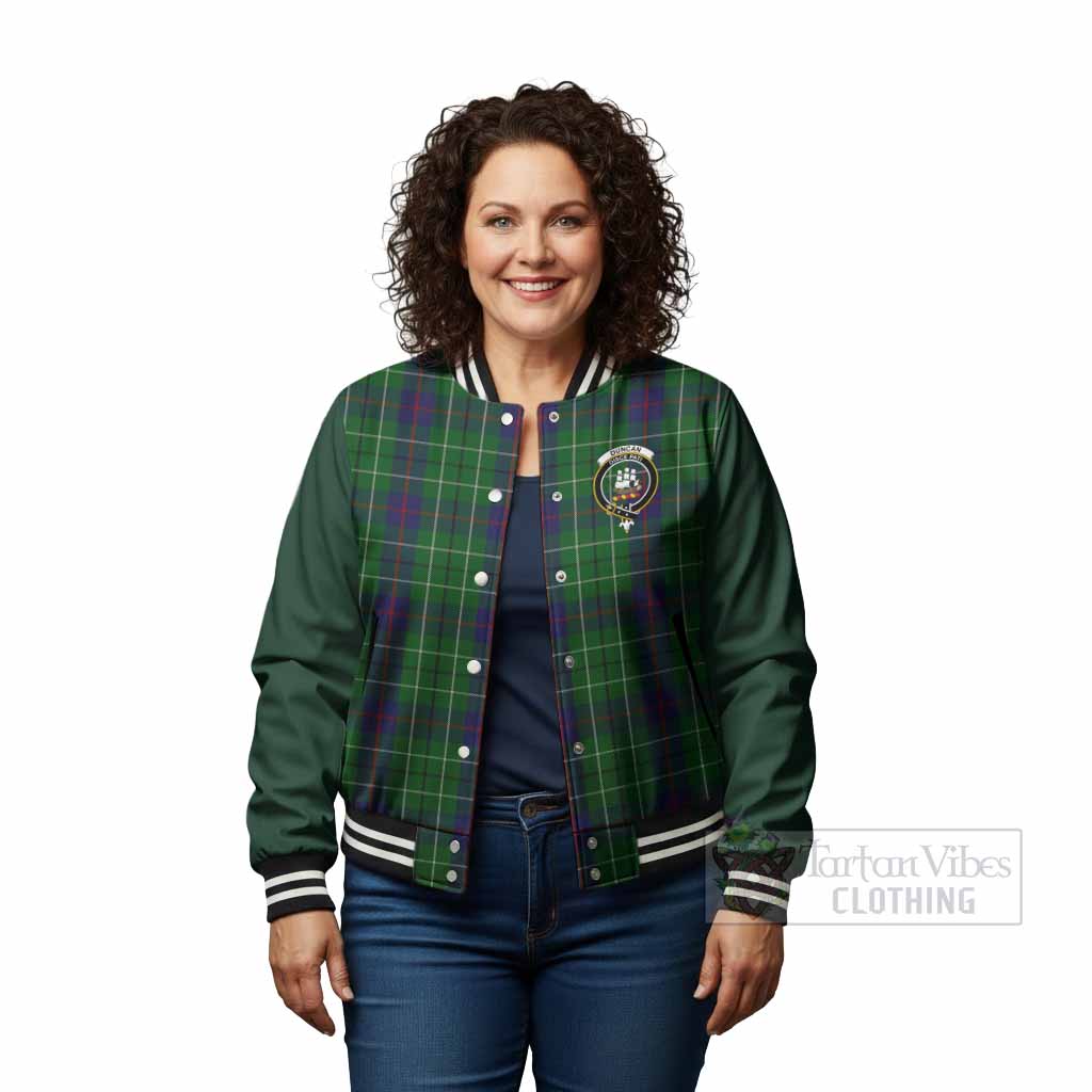 Duncan Tartan Accent Baseball Jacket with Family Crest
