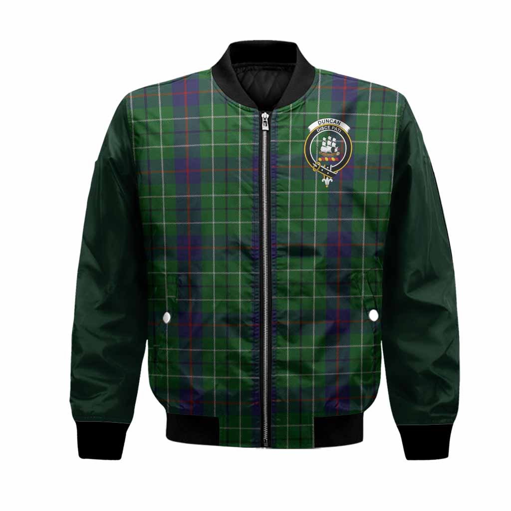 Duncan Tartan Accent Bomber Jacket with Family Crest