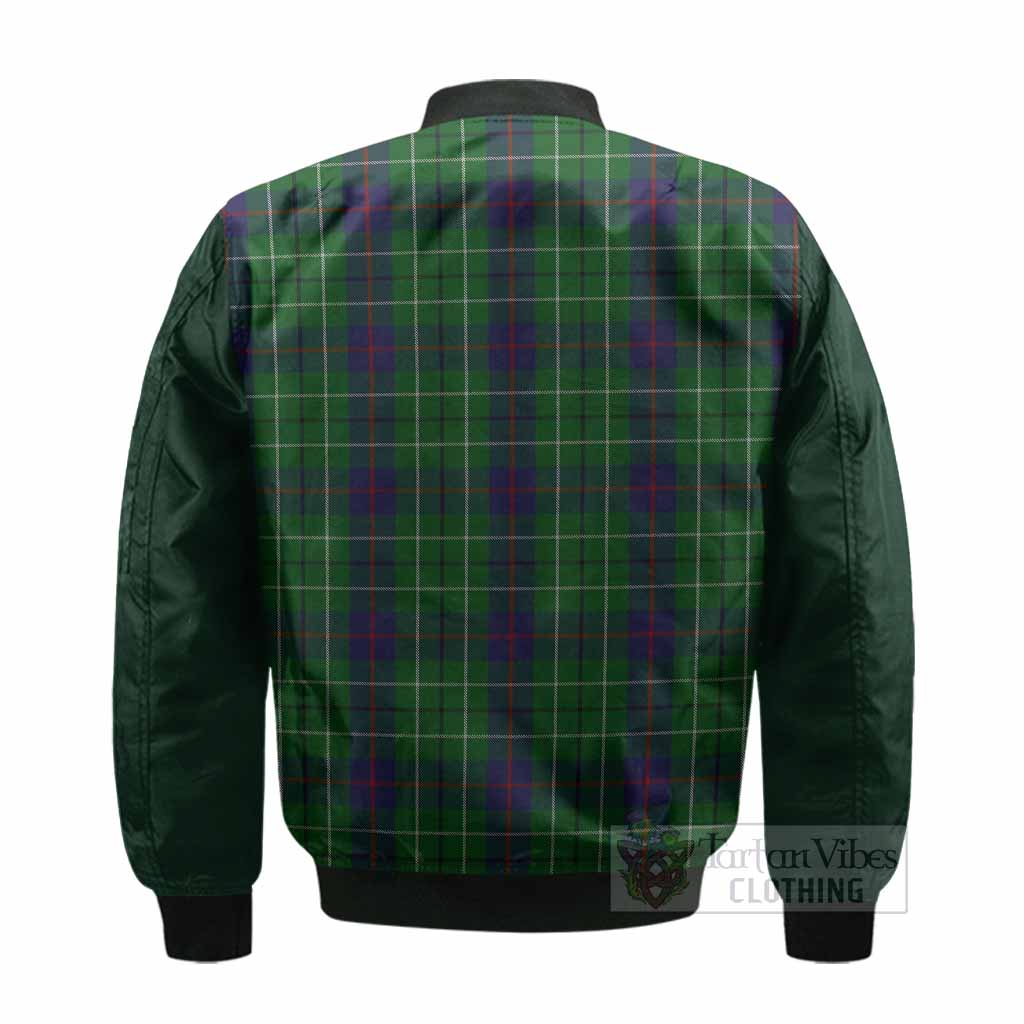 Duncan Tartan Accent Bomber Jacket with Family Crest