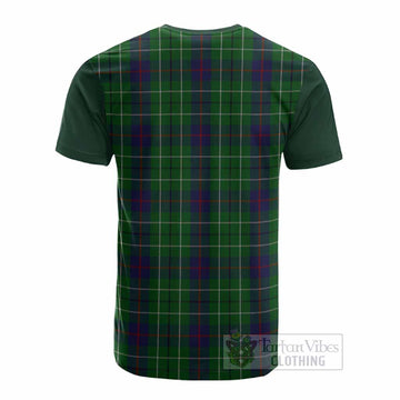 Duncan Tartan Accent Cotton T-shirt with Family Crest