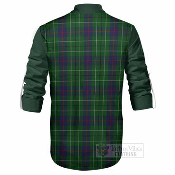 Duncan Tartan Accent Ghillie Shirt with Family Crest