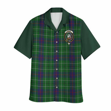 Duncan Tartan Accent Hawaiian Shirt with Family Crest