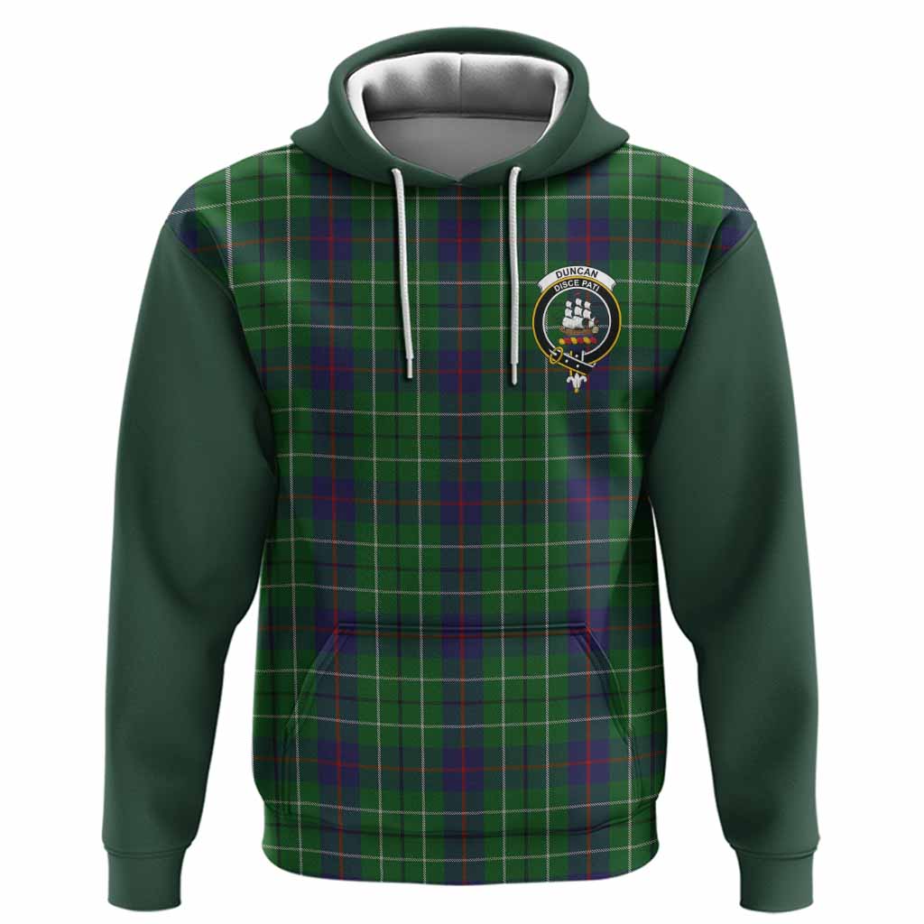 Duncan Tartan Accent Hoodie with Family Crest