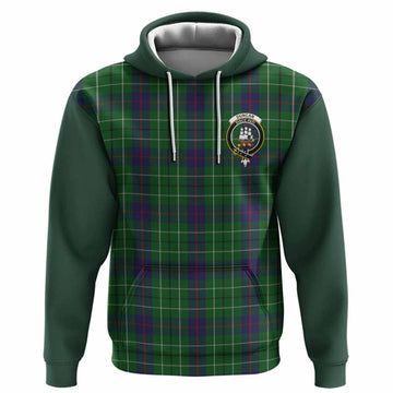 Duncan Tartan Accent Hoodie with Family Crest