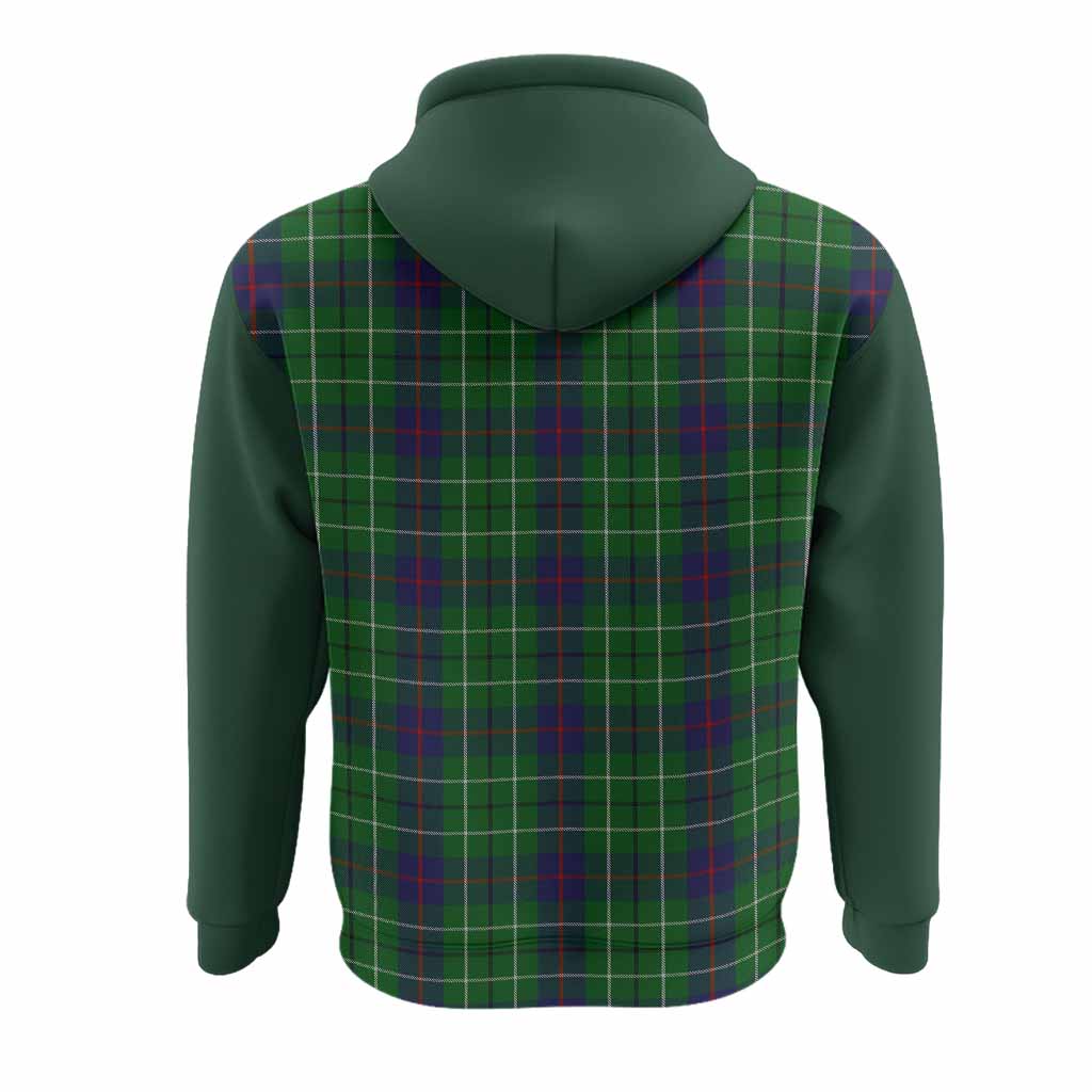 Duncan Tartan Accent Hoodie with Family Crest
