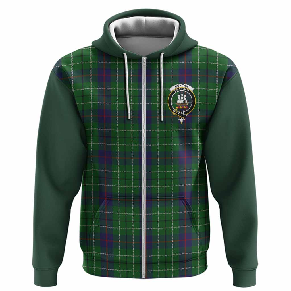 Duncan Tartan Accent Hoodie with Family Crest