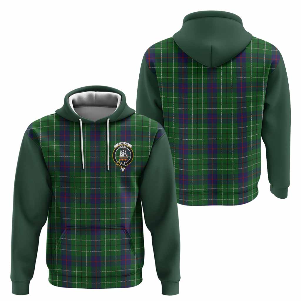 Duncan Tartan Accent Hoodie with Family Crest
