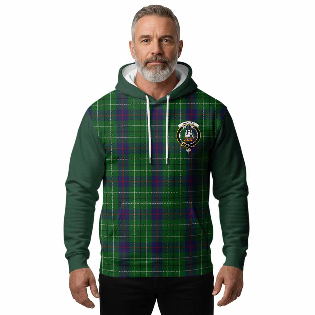 Duncan Tartan Accent Hoodie with Family Crest