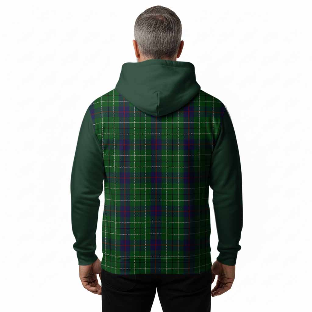Duncan Tartan Accent Hoodie with Family Crest