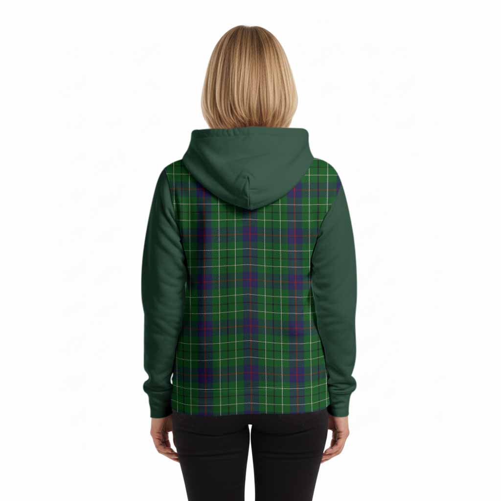 Duncan Tartan Accent Hoodie with Family Crest