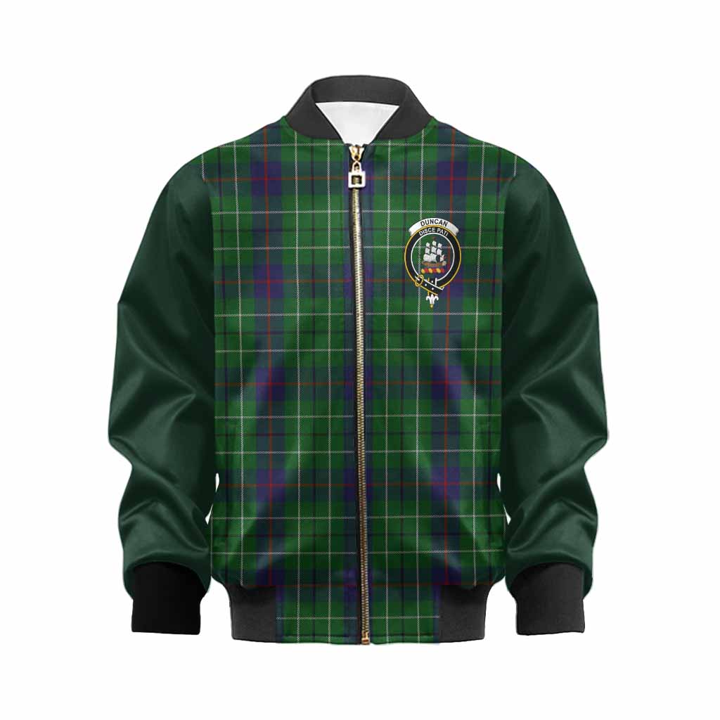 Duncan Tartan Accent Kid Bomber Jacket with Family Crest