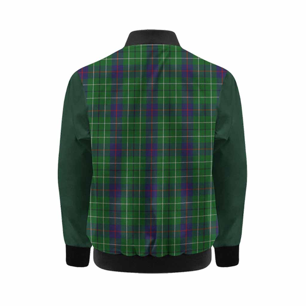 Duncan Tartan Accent Kid Bomber Jacket with Family Crest