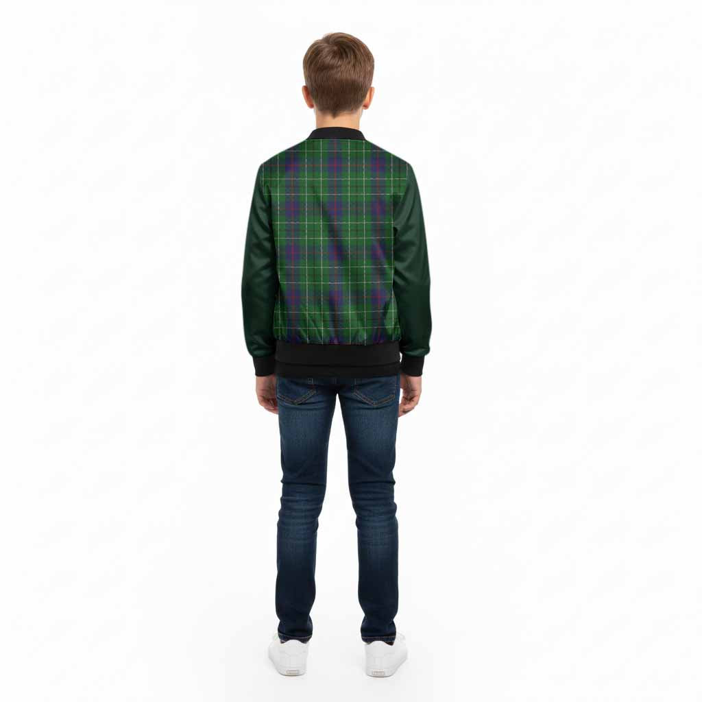 Duncan Tartan Accent Kid Bomber Jacket with Family Crest
