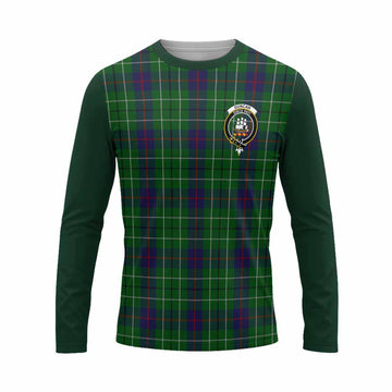 Duncan Tartan Accent Long Sleeve T-Shirt with Family Crest