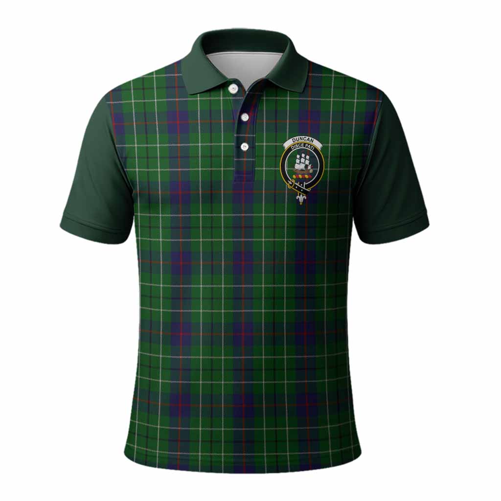 Duncan Tartan Accent Polo Shirt with Family Crest