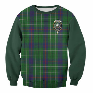 Duncan Tartan Accent Sweatshirt with Family Crest