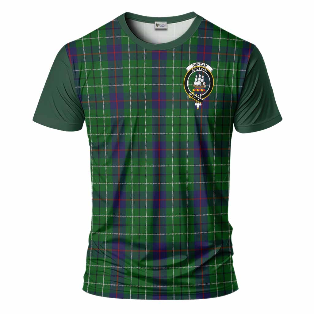 Duncan Tartan Accent T-Shirt with Family Crest