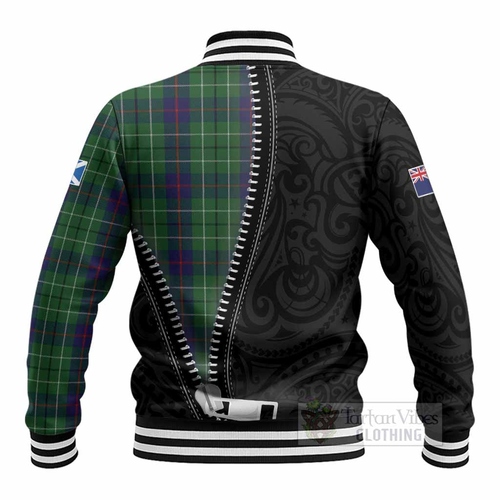 Duncan Tartan Baseball Jacket New Zealand Pattern Unique Zipper Stylized