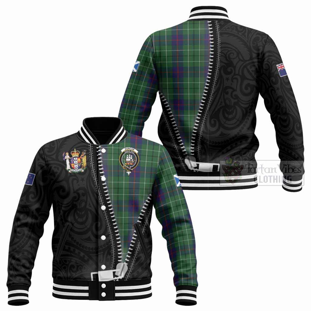 Duncan Tartan Baseball Jacket New Zealand Pattern Unique Zipper Stylized