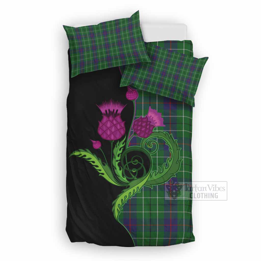 Duncan Tartan Bedding Set Traditional Scottish Thistle UK Bedding Set UK Double 79*79 inch - Tartan Vibes Clothing