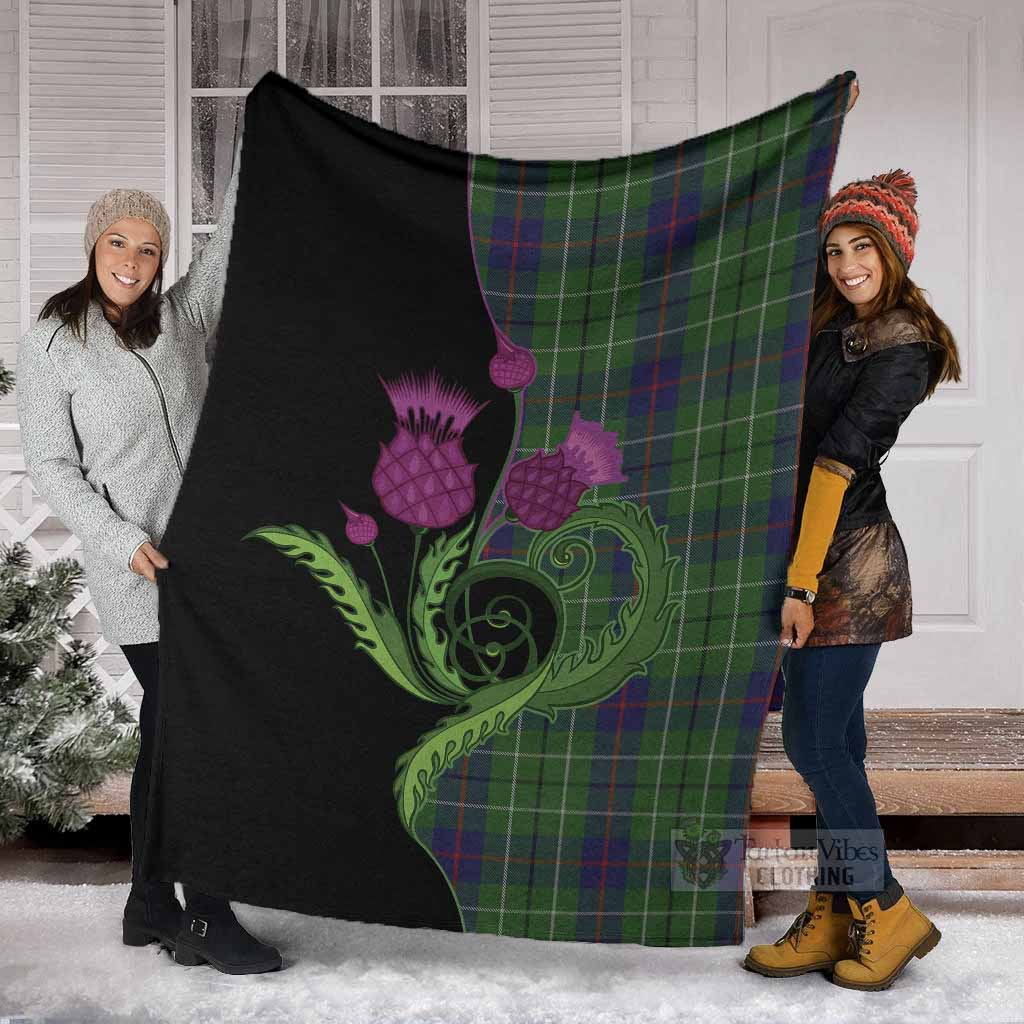 Duncan Tartan Blanket Traditional Scottish Thistle - Tartan Vibes Clothing
