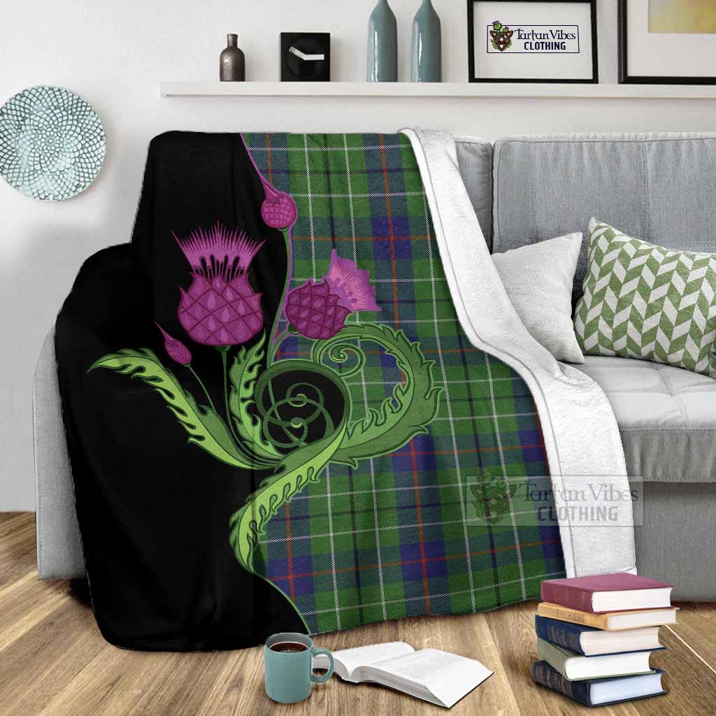 Duncan Tartan Blanket Traditional Scottish Thistle - Tartan Vibes Clothing