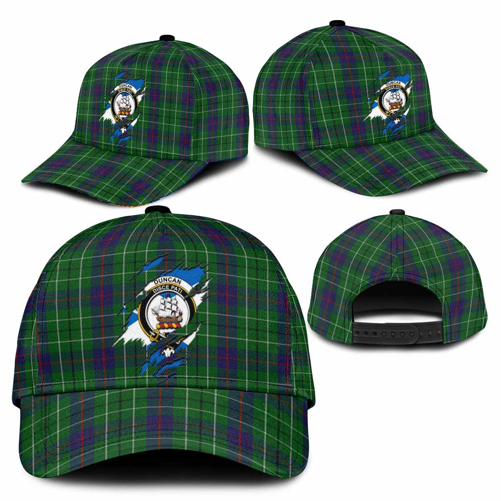 Duncan Tartan Classic Cap with Family Crest In Me Style