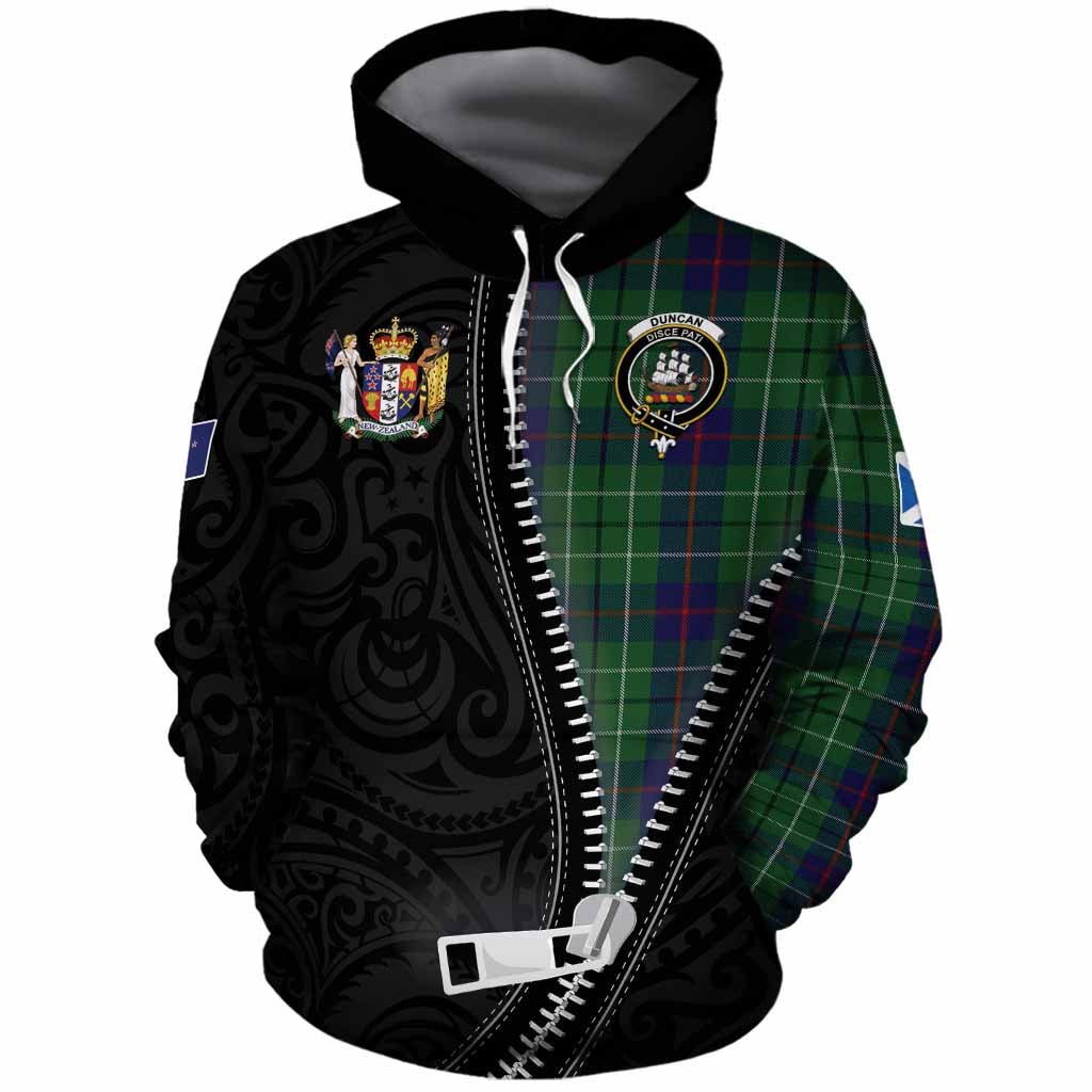 Duncan Tartan Cotton Hoodie New Zealand Pattern Unique Zipper Stylized